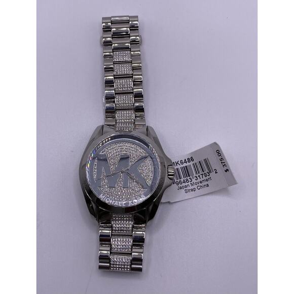 Michael Kors MK6486 MK Logo Dial Analog Sliver Quartz Women's Watch - Picture 2 of 10